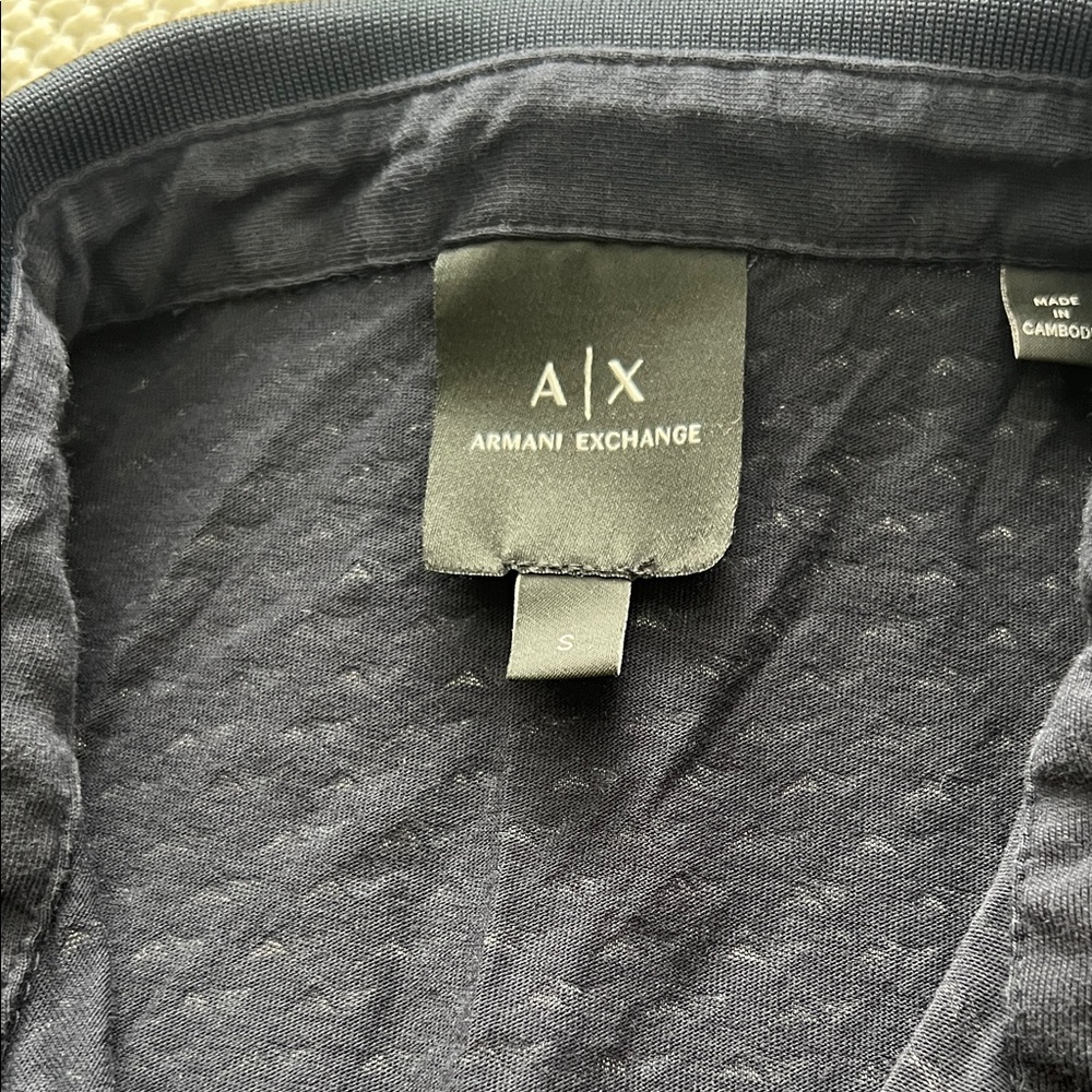 Armani Exchange Black and Gray Polo Shirt - Picture 2 of 9
